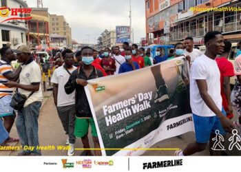 HappyFM-Farmerline celebrate Farmers’ Day with health walk and screening