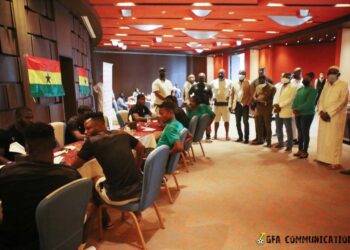 Ghana’s Ambassador to Qatar Dr Emmanuel Enos calls on Black Stars in Doha
