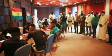 Ghana’s Ambassador to Qatar Dr Emmanuel Enos calls on Black Stars in Doha