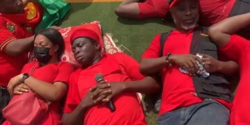 Picketing at Parliament: We’ll only pack our mats and pillows home after the e-levy is thrown out