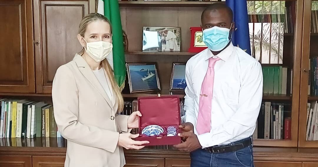 Ghana Fencing Association paid a courtesy call on Italian Ambassador