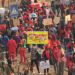 Photos: Opposition NDC paints Accra red as they hit the streets over e-levy