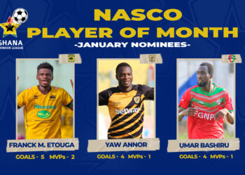 GPL: Etouga, Annor and Bashiru nominated for NASCO Player of the Month for January