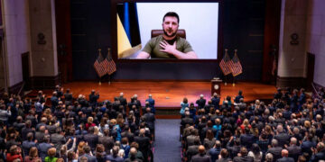 ‘Prove you’re with us’: Zelensky’s rousing calls to Western MPs