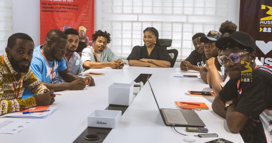 Adina and 3music video workshop trainees to film new music video