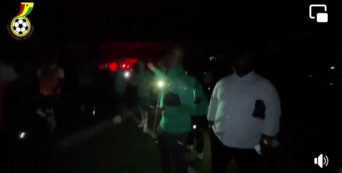 VIDEO: Light goes off at the MK Stadium as Black Stars train ahead of Nigeria clash