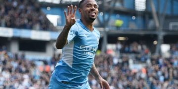 Gabriel Jesus nets four as Manchester City thrash Watford to extend lead at top