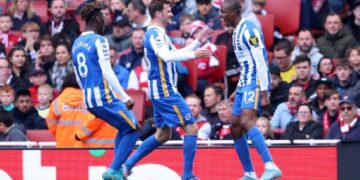 Arsenal suffer shock home defeat to Brighton to dent Champions League hopes