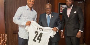 Black Stars captain Andre Ayew pays courtesy call on President Akufo-Addo