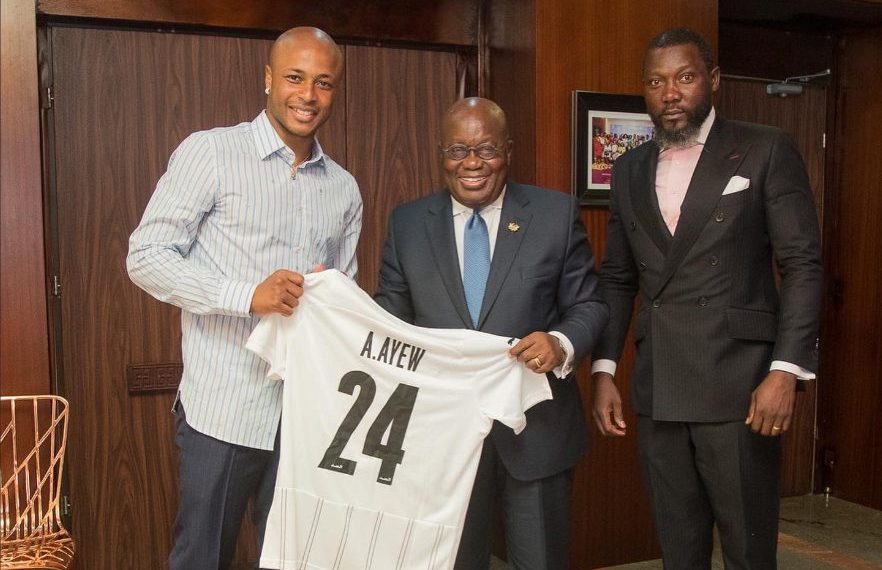 Black Stars captain Andre Ayew pays courtesy call on President Akufo-Addo