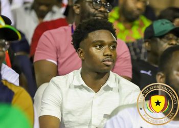 Tariq Lamptey watches from the stands as Ghana beat Madagascar in Cape Coast