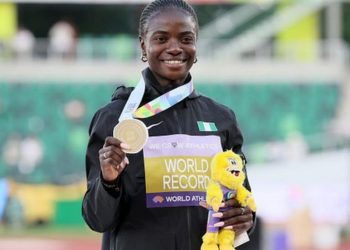 Nigeria’s Tobi Amusan breaks 100m hurdles world record with time of 12.12 seconds