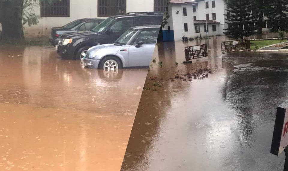 Video: University Of Ghana campus gets flooded after hours of heavy rainfall