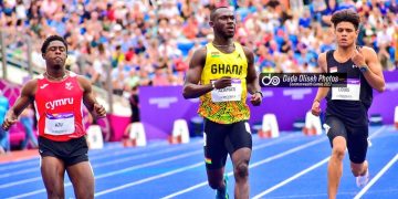 WATCH: Benjamin Azamati wins 100m race to book semifinal spot (Commonwealth Games)