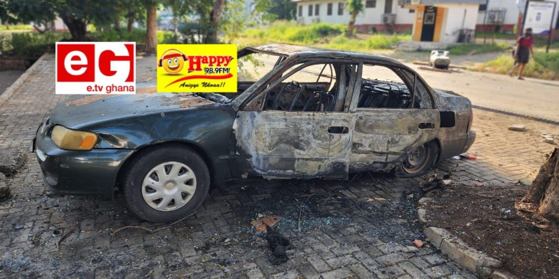 Photos: Violence on Legon campus; Vandals clash with Sarbah