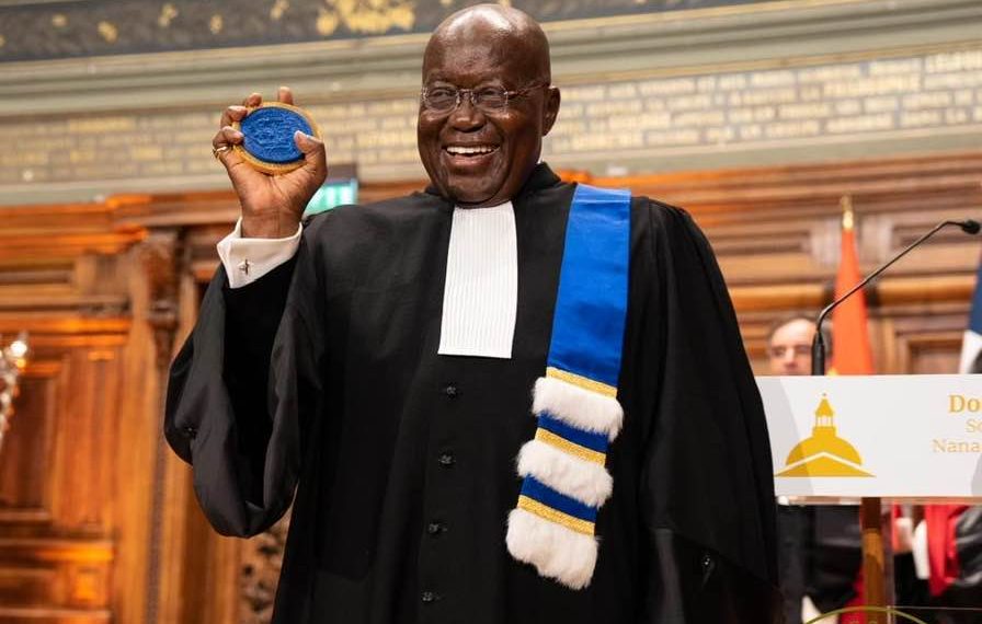 Prez Nana Addo receives honorary doctorate degree from Sorbonne University