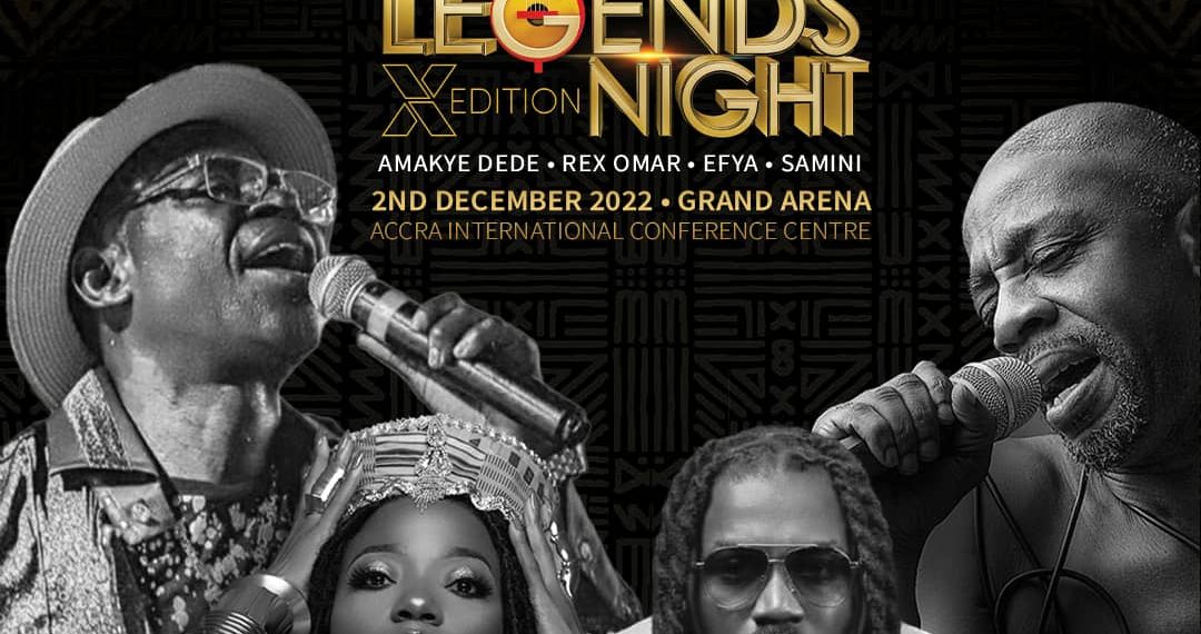 Amakye Dede, Rex Omar, Efya, Samini in an all-Ghanaian line-up for African Legends Night in December