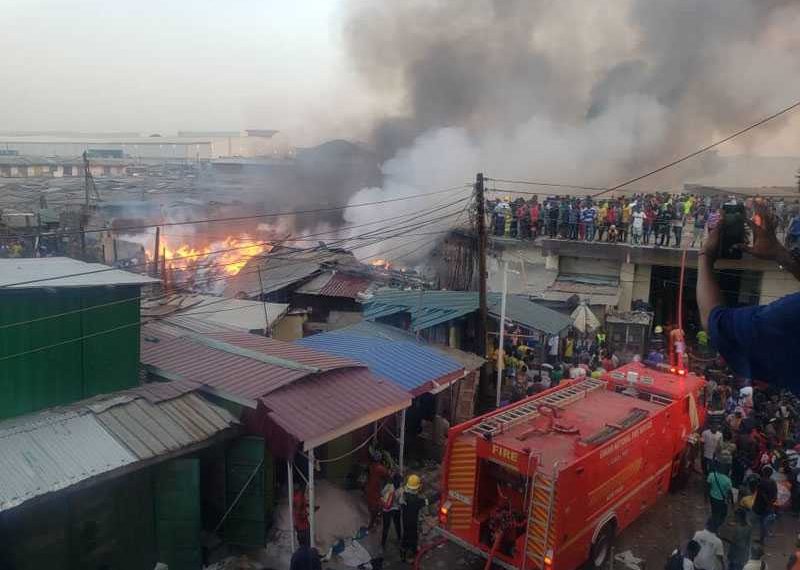 Fire destroys over 200 shops at Kantamanto market