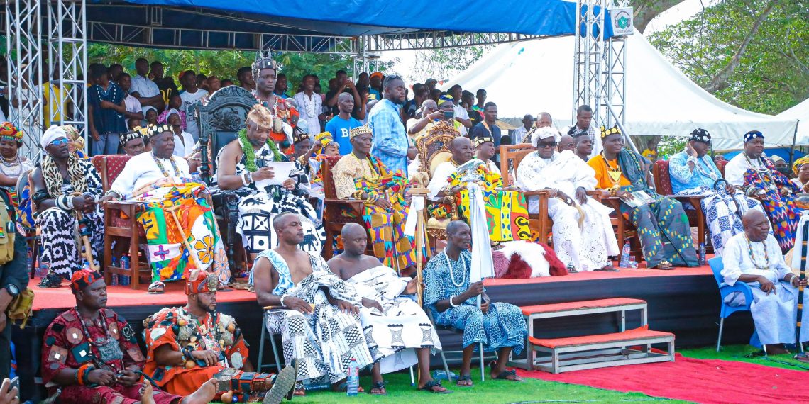 Ga Mantse, Asantehene make historic visit to Anlo State for Hogbetsotso festival