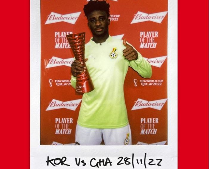 #Qatar2022onGMABC: Mohammed Kudus wins Man of the Match award in Ghana win over South Korea