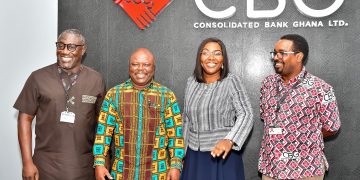 Minister Of Public Enterprises visits Consolidated Bank Ghana Ltd (CBG)