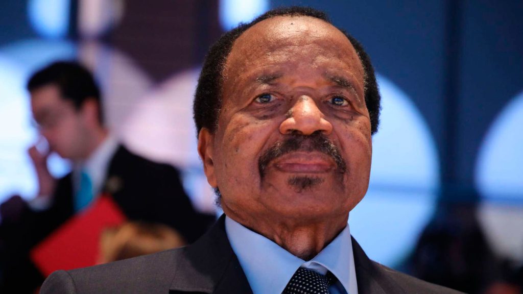 Video of 89yrs old Cameroon President Paul Biya farting at The US Africa Summit goes viral