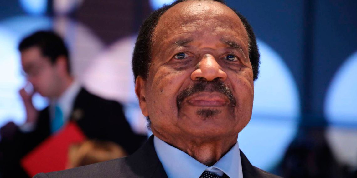 Video of 89yrs old Cameroon President Paul Biya farting at The US Africa Summit goes viral