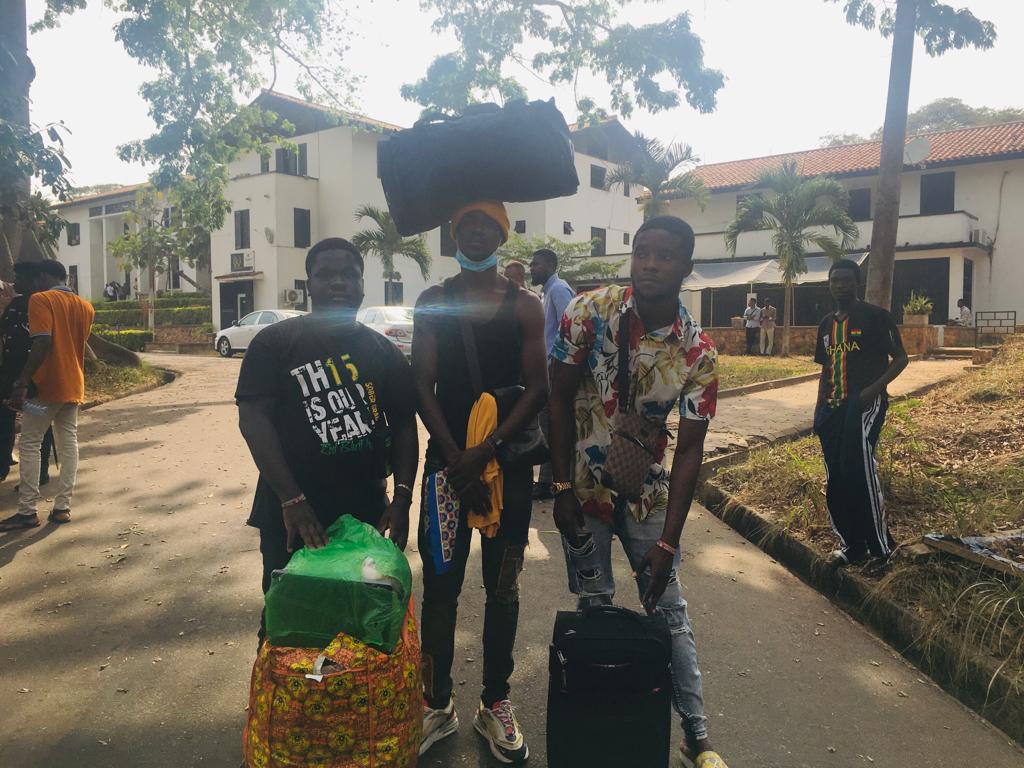 Photos: UG’s Commonwealth Hall students stranded after reopening