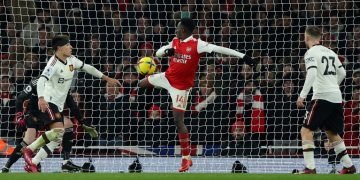 Late Nketiah goal hands Arsenal win over Man United
