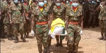 Killed soldier laid to rest at Burma Camp cemetery