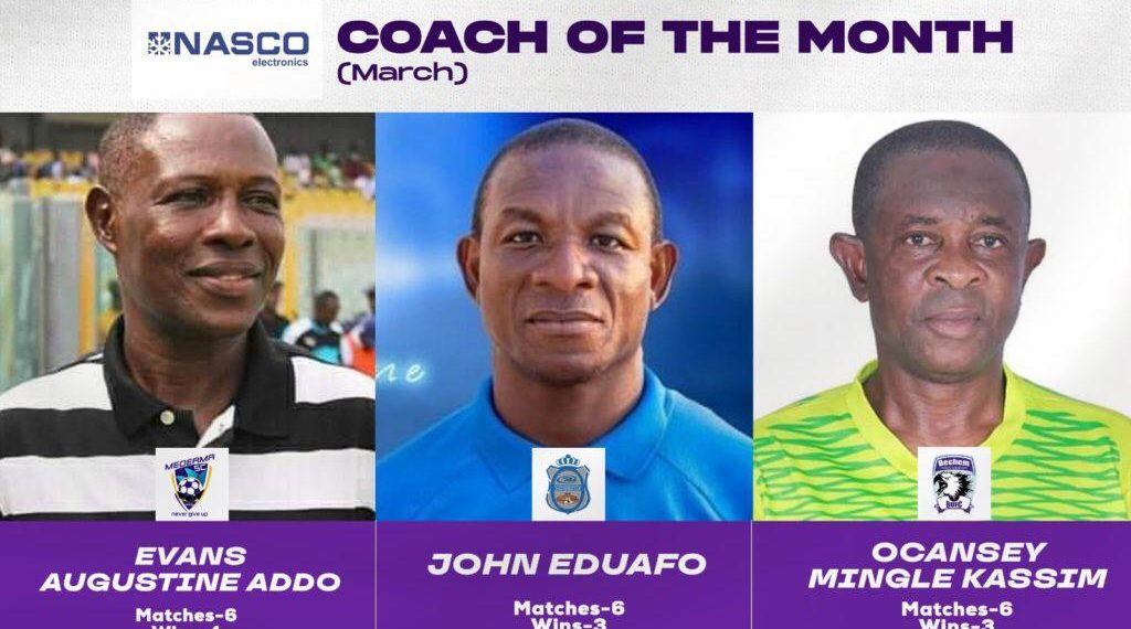 GPLonHappyFM: Three coaches shortlisted for coach of the month Award