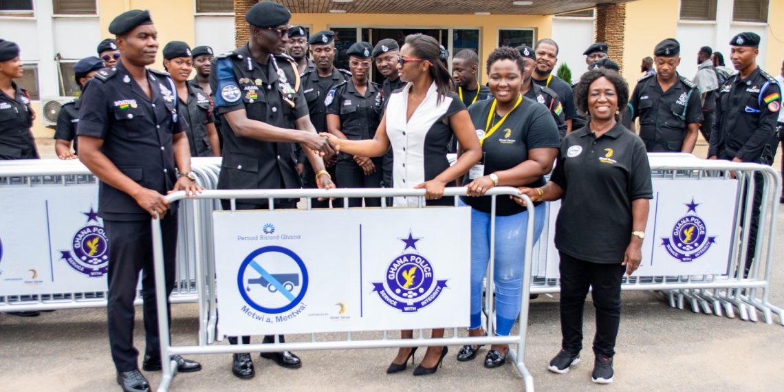 Pernod Ricard Ghana donates barricades to Ghana Police Service