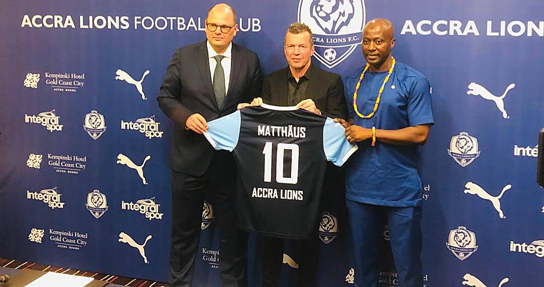 Accra Lions unveil football legend Lothar Matthäus as club's new partner