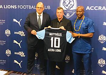 Accra Lions unveil football legend Lothar Matthäus as club's new partner