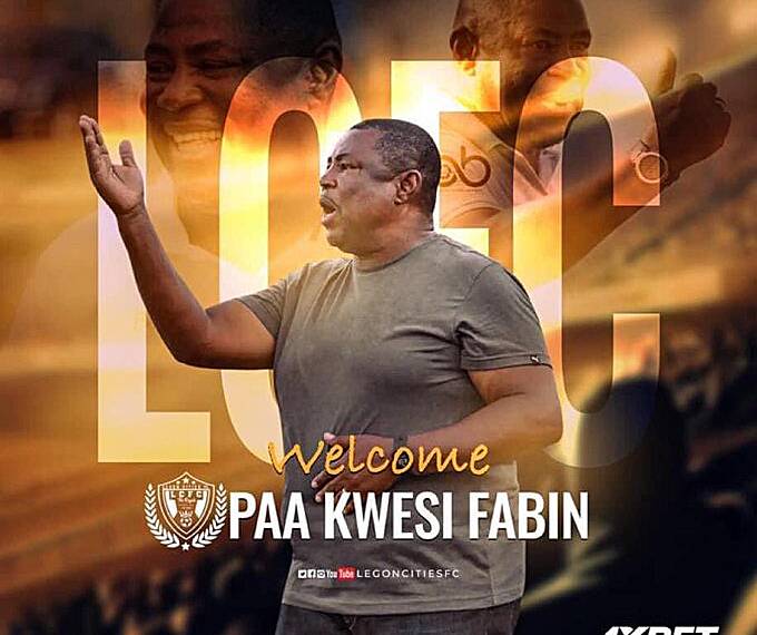 #Transferfilla: Paa Kwesi Fabin appointed as new head coach of GPL outfit Legon Cities