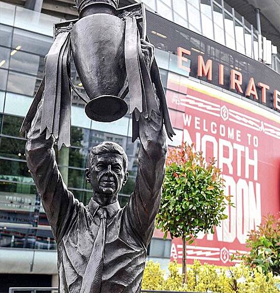 Arsenal honours Former coach Arsene Wenger with statue at the Emirates