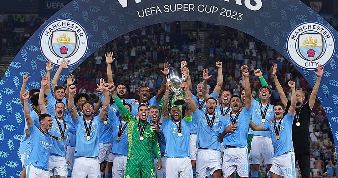 Manchester City edge Sevilla on penalties to win Super Cup