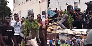 Video: Fetish priest called to stop demolition exercise arrested by police