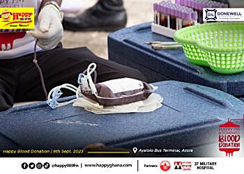 Hundreds partake in Happy FM/Donewell Insurance Blood Donation drive