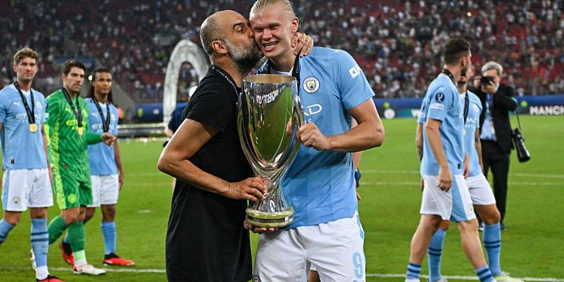Manchester City’s Pep Guardiola and Erling Haaland win top UEFA awards