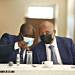 CAF President Patrice Motsepe congratulates Kurt Okraku on re-election as GFA president