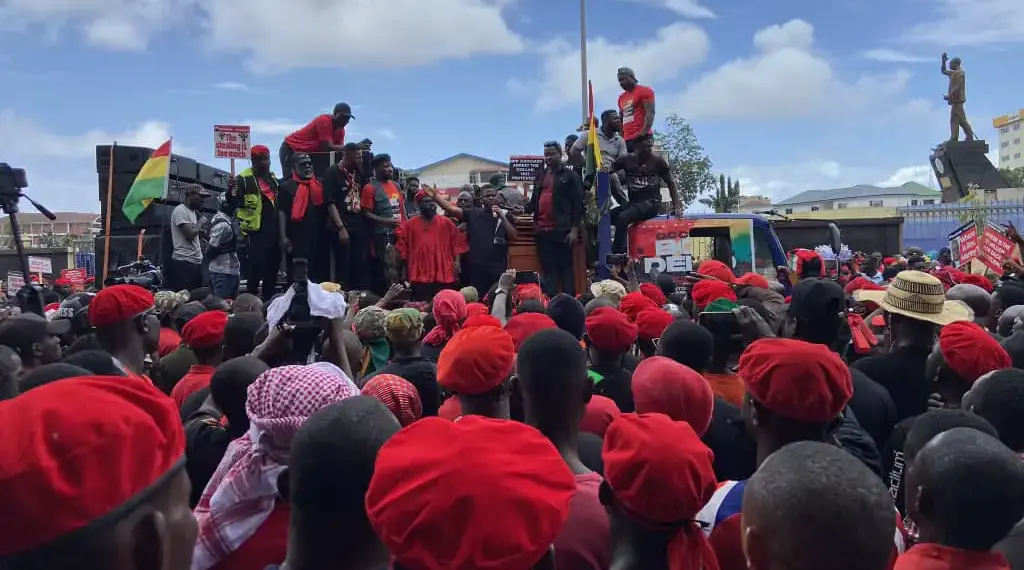 #OccupyBoG: BoG Governor delegates Head of Security to receive petition, organizers decline