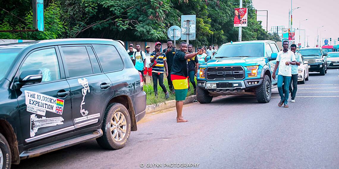 John Dumelo 'walks the talk' from Legon entrance to PRESEC as promised