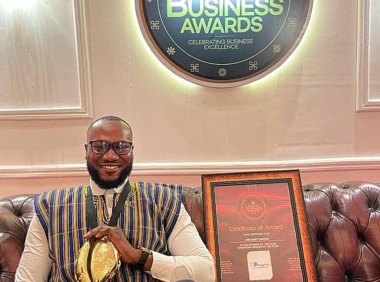 DrugNet honoured with the "Emerging Brand of the Year" at the Ghana Business Summit & Awards 2023