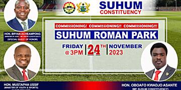 Suhum Roman Park set for to be commissioned today