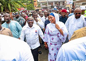NPP Decides: Scenes as Bawumia makes way to party headquarters to vote