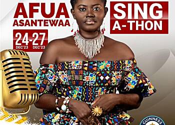 Afua Asantewaa extends sing-athon by a day