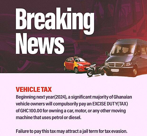 Ghanaian vehicle owners stunned by 2024 vehicle tax