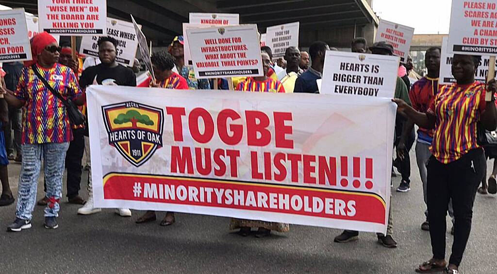 Hearts of Oak supporters demonstrate against Board, call for dissolution