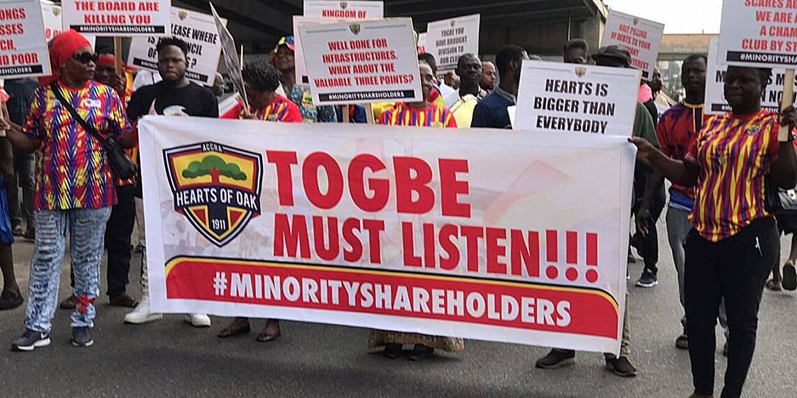 Hearts of Oak supporters demonstrate against Board, call for dissolution